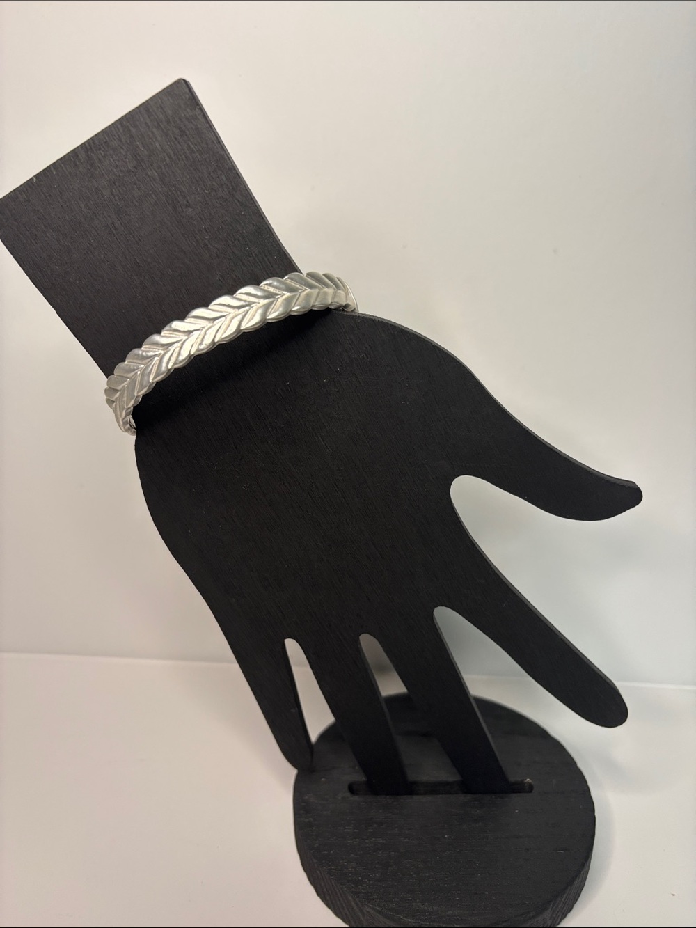 Southern Living Silver Braided Cuff Bracelet